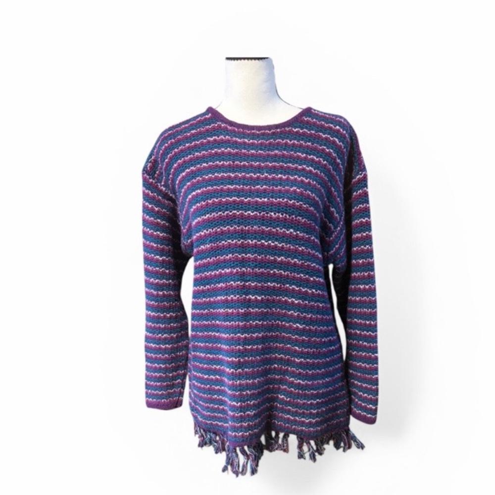 Gina Peters Vintage‎ Knit Fringe Sweater